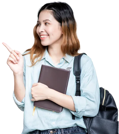 Young excited student